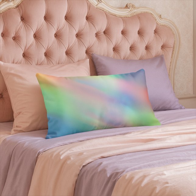  Modern Pastel Rainbow Mermaid Unicorn Holographic Lumbar Cushion (Creator Uploaded)
