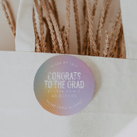 Modern pastel rainbow pink photo graduation party
