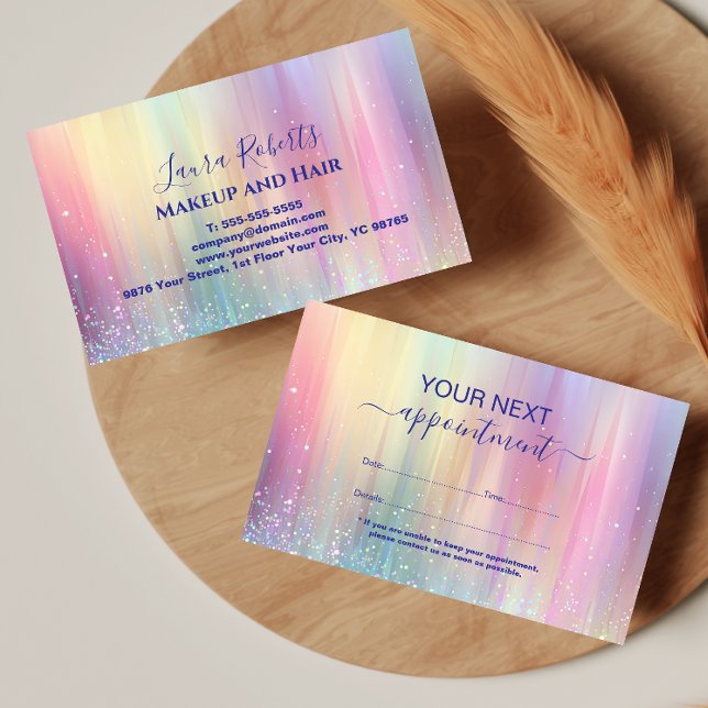 Modern Pastel Shine Branding Appointment Card (Creator Uploaded)