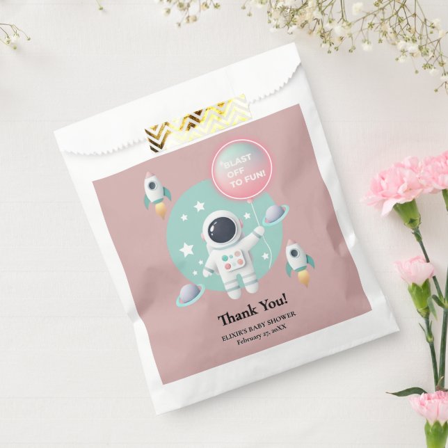Modern Pastel Space Explorer Baby Shower Favour Bags (Sealed)