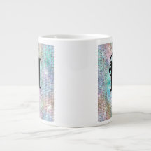Modern Pastel Studded Glitter Monogram