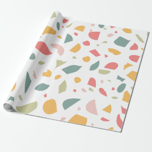 Modern pastel terrazzo pattern wrapping paper