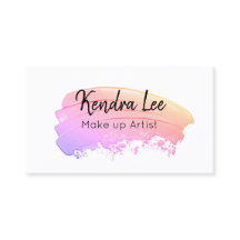 Modern Pastel Watercolor Minimal Business Card