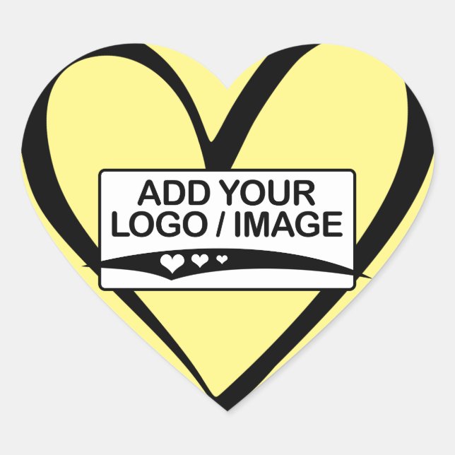Modern Pastel Yellow Calligraphy Heart Box Seal (Front)