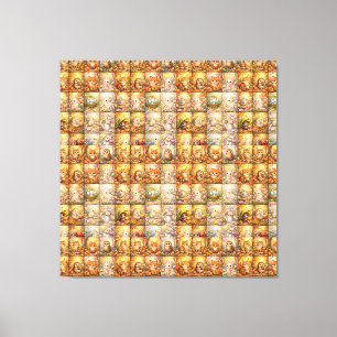 Modern Patchwork Pattern Collage Canvas Print