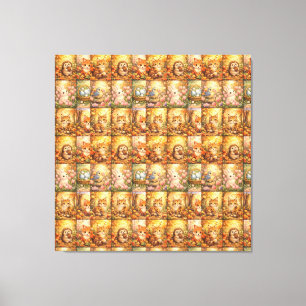 Modern Patchwork Pattern Collage Canvas Print