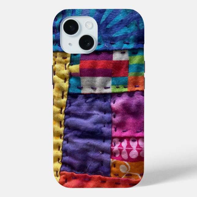 Modern Patchwork Quilt phone case (Back)