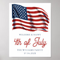 Modern Patriotic American Flag 4th of July Party I