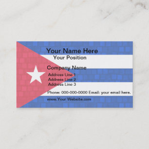 Modern Pattern Cuban Flag Business Card