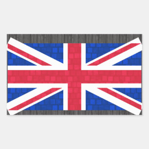 Modern Pattern English Flag Rectangular Sticker