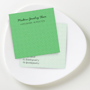 Modern Pattern Green Earring Display Card