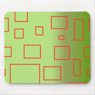 Modern Pattern Green Geometric Design Mousepad