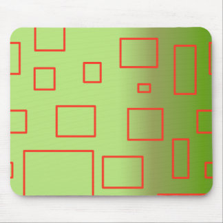 Modern Pattern Green Geometric Design Mousepad