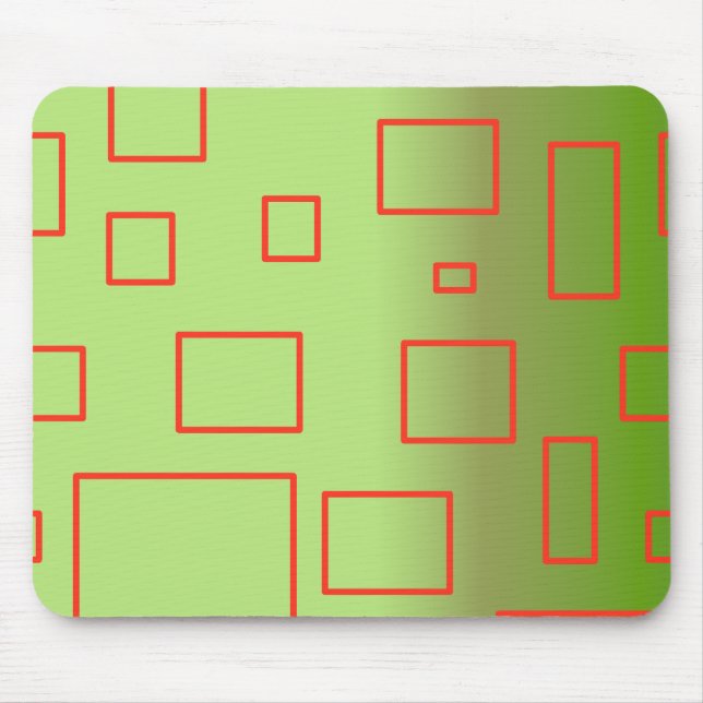 Modern Pattern Green Geometric Design Mousepad (Front)