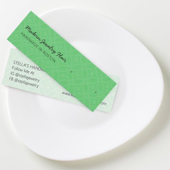 Modern Pattern Green Stud Earring Display Card (Modern Pattern Green Stud Earring Display Card)