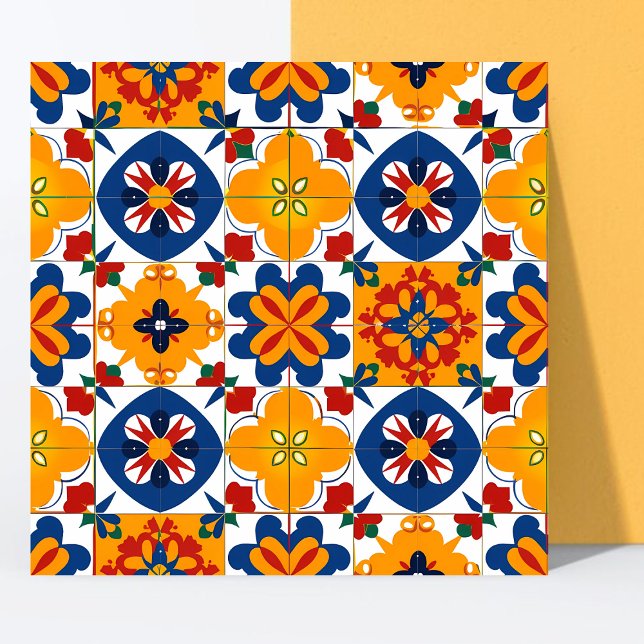 Modern Pattern Mexican Portuguese Colourful  Tile (Creator Uploaded)