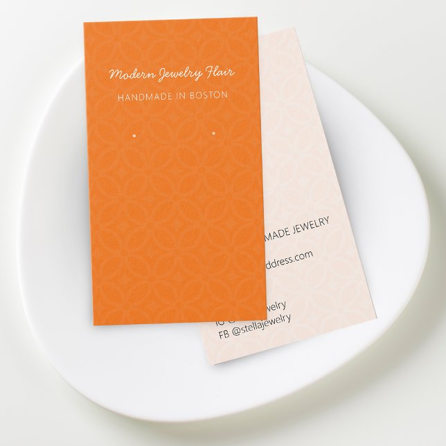 Modern Pattern Orange Earring Display Card (Modern Pattern Orange Earring Display Card)