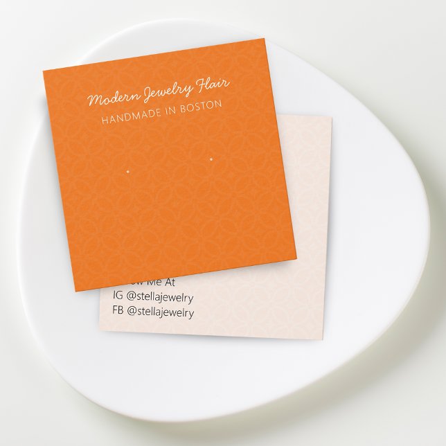 Modern Pattern Orange Earring Display Card (Modern Pattern Orange Earring Display Card)