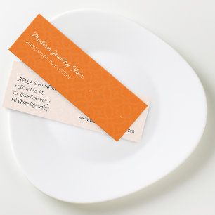 Modern Pattern Orange Stud Earring Display Card