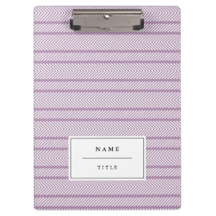 Modern Pattern Personalised Clipboard - Lilac