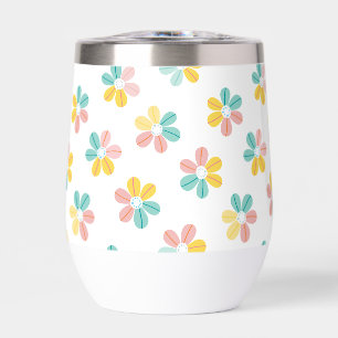 MODERN PATTERN pretty daisy flowers pastel