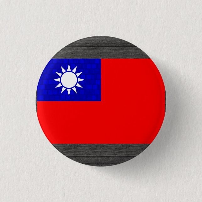 Modern Pattern Taiwanese Flag 3 Cm Round Badge (Front)