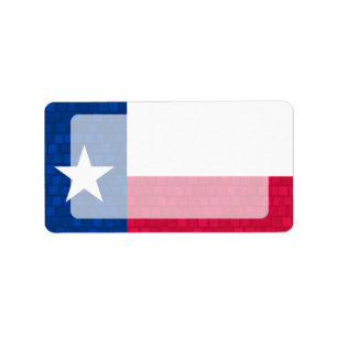 Modern Pattern Texan Flag Label