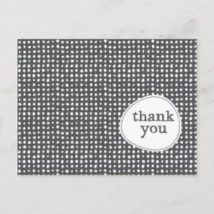 Modern Pattern Thank You Postcard