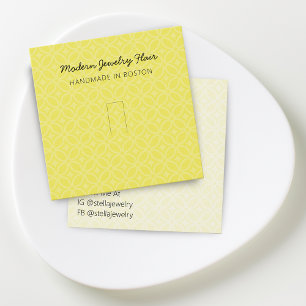 Modern Pattern Vivid Yellow Display Card