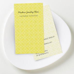 Modern Pattern Vivid Yellow Earring Display Card