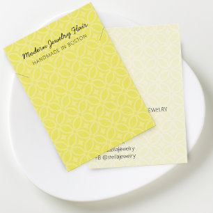 Modern Pattern Vivid Yellow Necklace Display Card