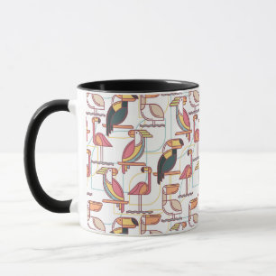 Modern Pattern With Tropical Birds Mug