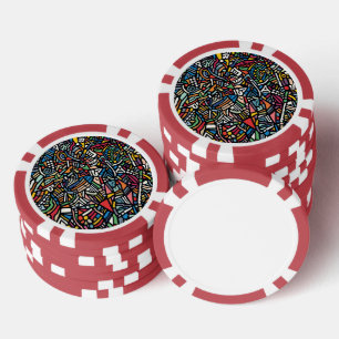 Modern Patterned abstract Poker Chips