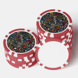 Modern Patterned abstract Poker Chips