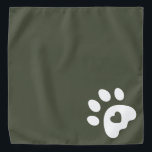 Modern Paw Print Pet Care Dog Walker  Bandana<br><div class="desc">Modern Paw Print Pet bandanna - use the design tool to change the colour and size or placement of all design elements and background colour.</div>