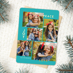 Modern Peace Joy Love Custom Colour Collage 