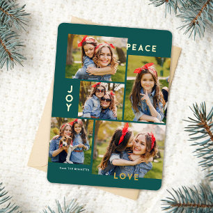 Modern Peace Joy Love Custom Colour Collage