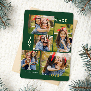 Modern Peace Joy Love Custom Colour Collage 