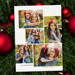 Modern Peace Joy Love Custom Colour Collage 