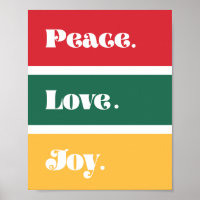 Modern Peace Love Joy Christmas