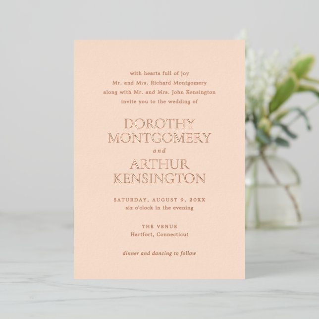 Modern Peach Elegant Wedding (Standing Front)