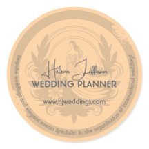 Modern Peach  Motif Logo Wedding Planner