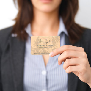 Modern Peach Motif Logo Wedding Planner ID Badge