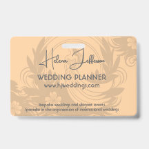 Modern Peach  Motif Logo Wedding Planner