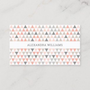 Modern Peach Neutrals Pattern Business Card