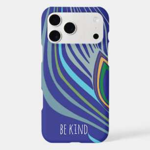 Modern Peacock Feather Personalised Damask iPhone