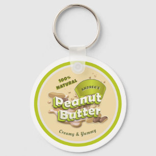 Modern Peanut Butter Personalized Logo Trendy Key Ring