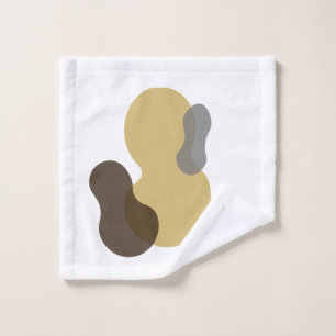 Modern Peanut Shapes Abstract Bath Towel