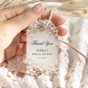 Modern Pearls Bridal Shower Gift Tags