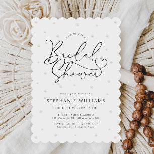 Modern Pearls Bridal Shower Invitation
